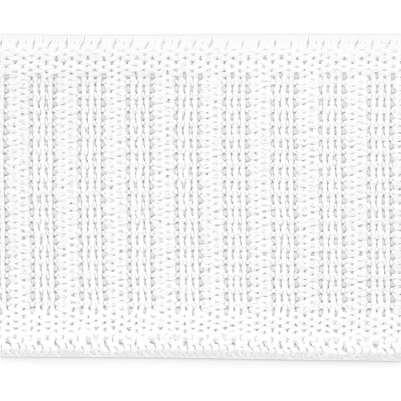 71011 1.25" x 1.25 yds white woven elastic