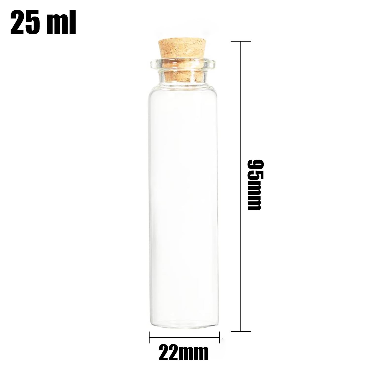 29531 25ML 4Pcs Mini Glass Bottle