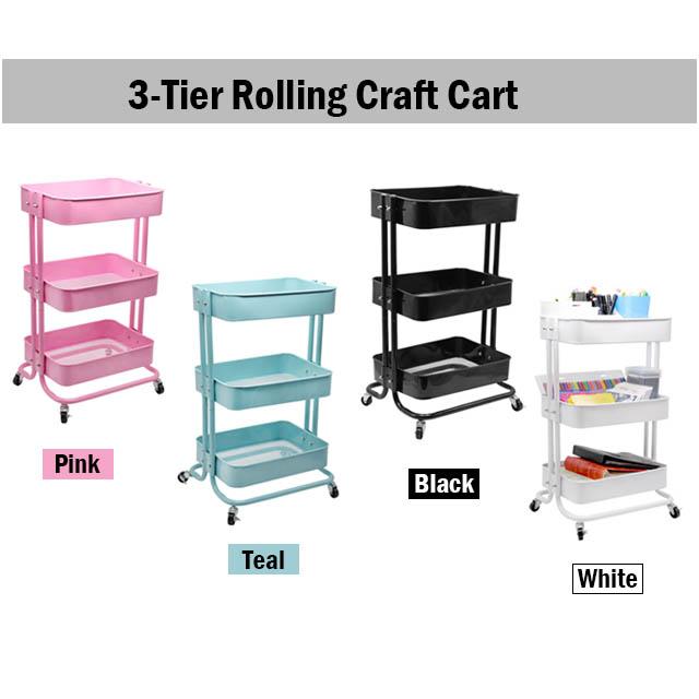 29716 3-Tier Rolling Craft Cart