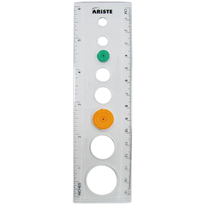 26223 15 cm straight 2 sided-measuring plastic office circle size ruler for kids